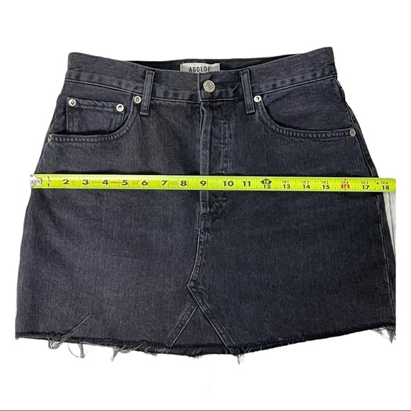 Agolde Quinn Revolve High Rise Button Fly Denim Mini Skirt - Picture 10 of 16